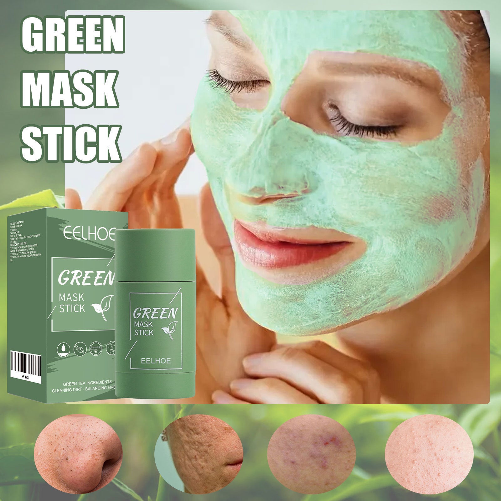 Green Tea Solid Facial Mask Stick