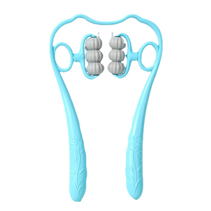Manual Cervical Neck Massager with 6 Wheels