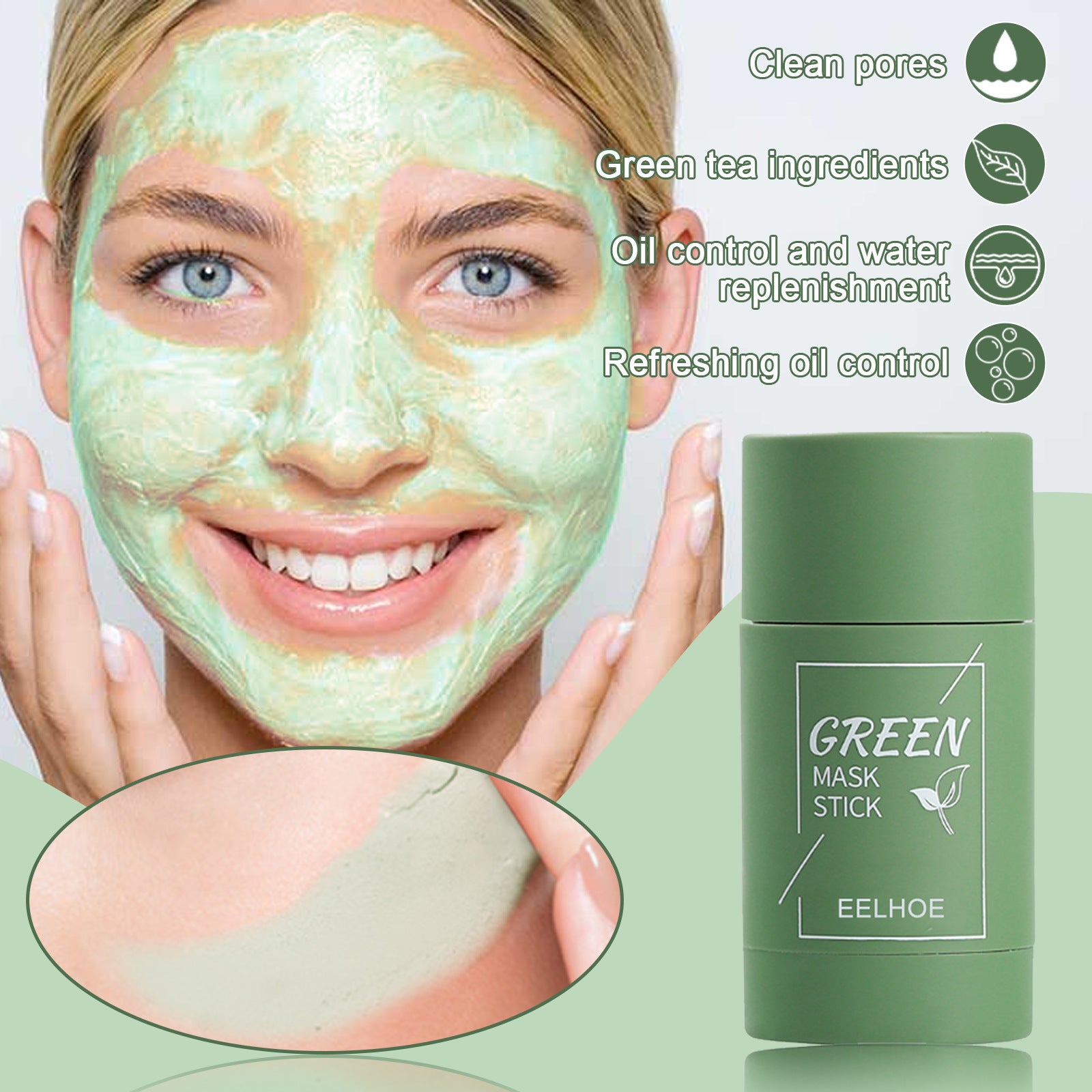 Green Tea Solid Facial Mask Stick