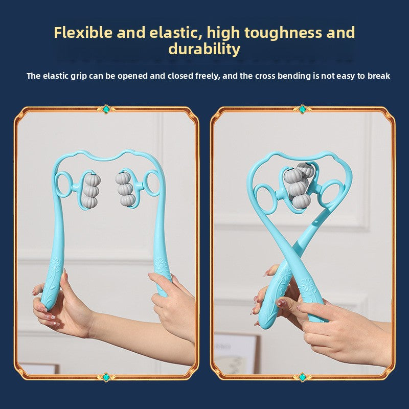 Manual Cervical Neck Massager with 6 Wheels