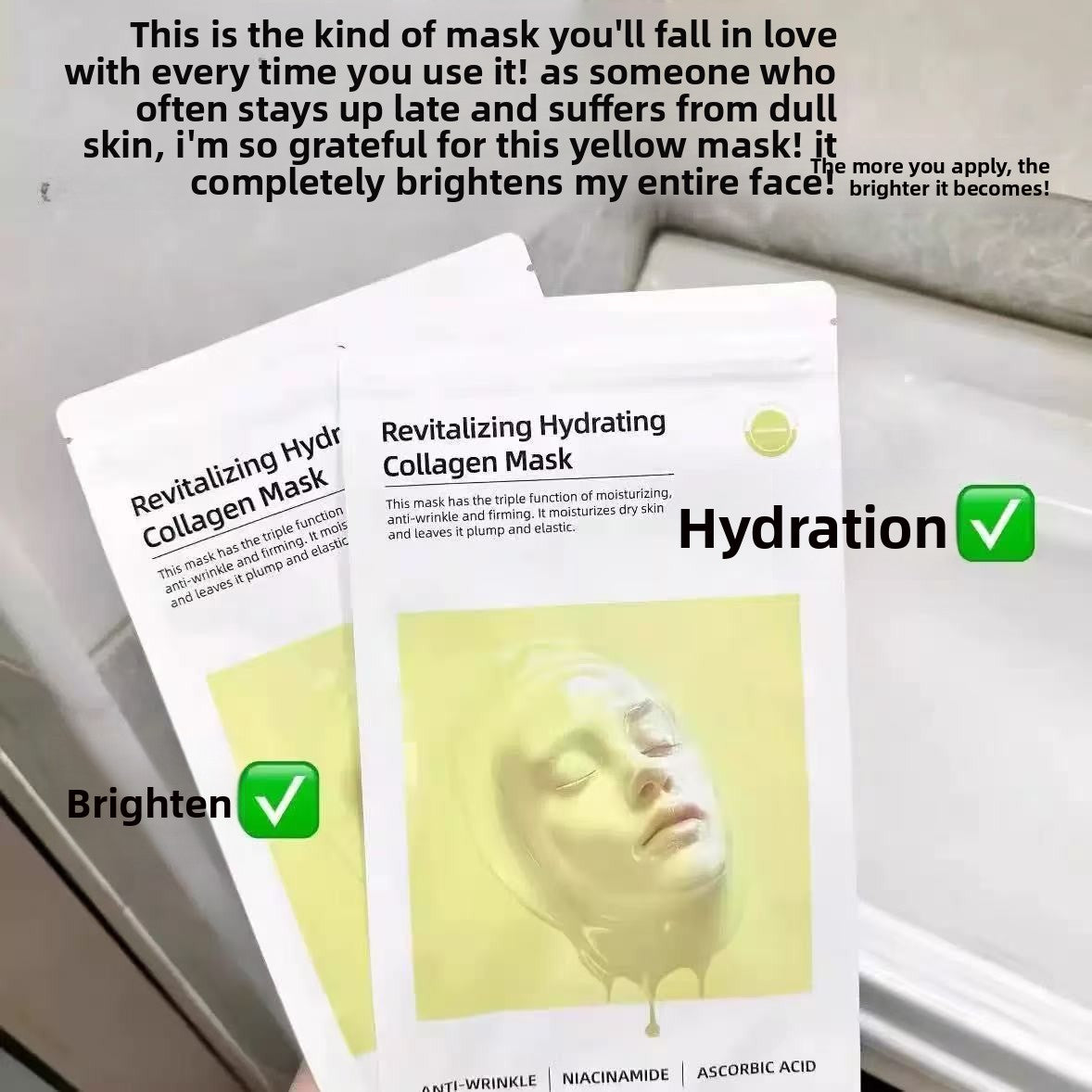 Hydrating, moisturizing and firming face mask