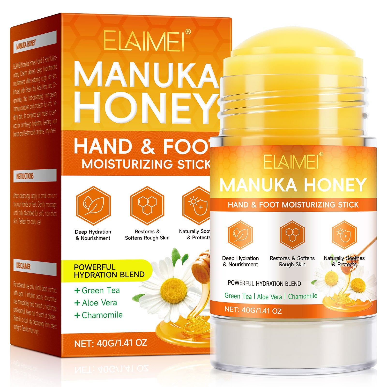 Cross-Border Elaimei Manuka Honey Hand and Foot Care Stick Moisturizing Prevents Dryness and Cracking Moisturizing Skin Solid Cream