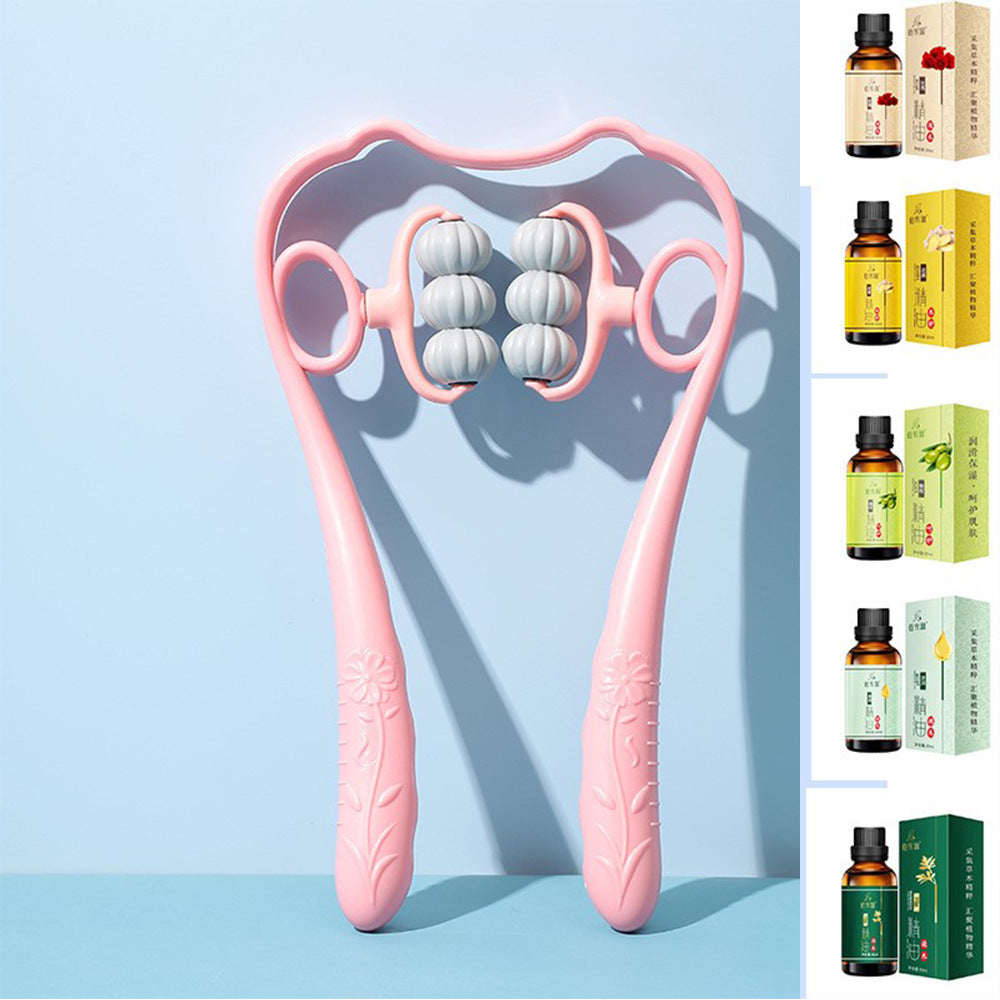 Manual Cervical Neck Massager with 6 Wheels